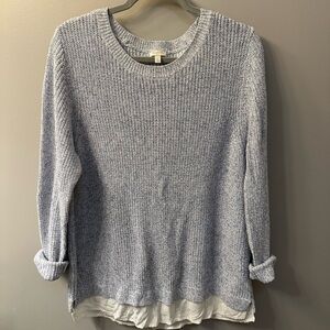 Talbots Heathered Gray Knit Pullover